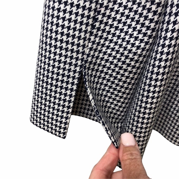 Gianfranco Ferre Houndstooth Blazer Vintage Size 12 Gold Buttons - Picture 5 of 9